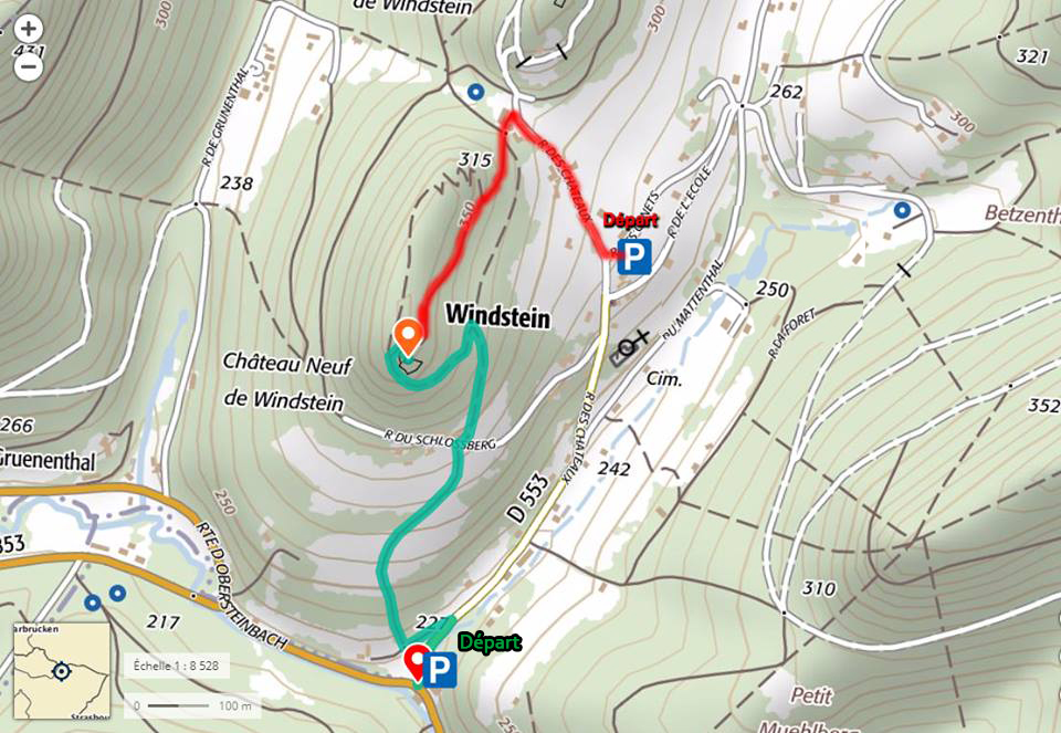 accès randonée château