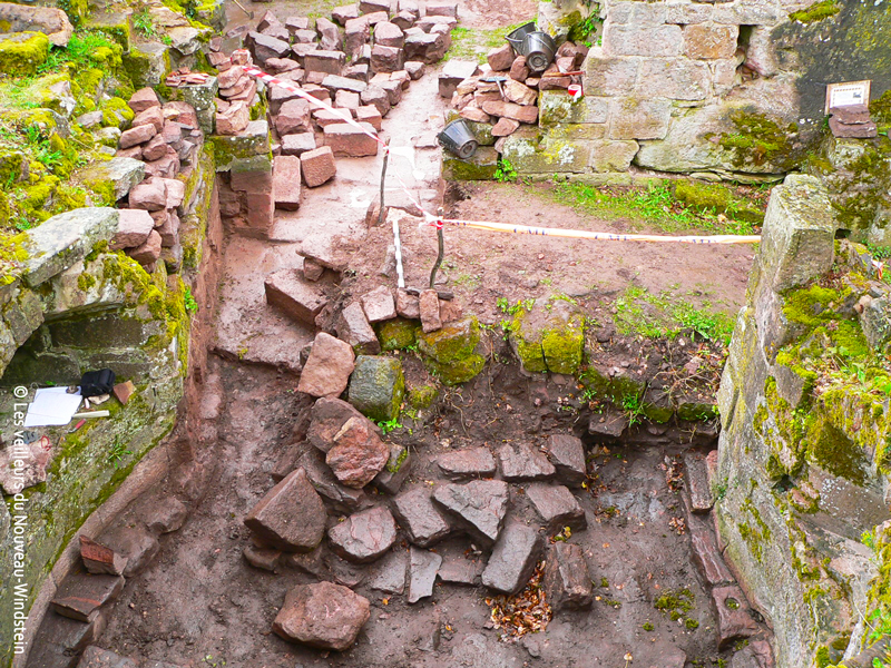 Vue travaux barbacane château nouveau-windstein