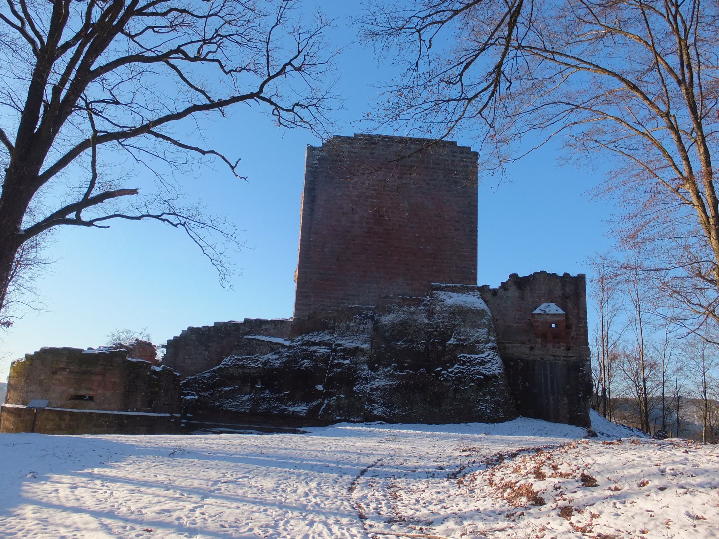 Vue chateau hiver windstein